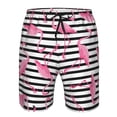 thumbnail image 3 of Fuzoiu Flamingos Print Men's Beach Shorts,Men's Swim Trunks,Quick Dry Board Shorts with Pockets,Men's Bathing Suits for Surfing, Running, and Casual Wear-Large, 3 of 6