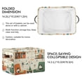 thumbnail image 2 of Yayeee Canvas Storage Basket with Handles for Shelves Fabric Bins Closet Organizer, Beige Cats Reading, 2 of 8
