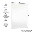 thumbnail image 3 of 100 Sheets of 8x10 Acrylic Frame-Grade Acrylic Replacement for 8x10 Picture Frame UV & Shatter-Resistant Plexiglass Cover Sheet, 3 of 5