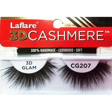 LAFLARE 3D cashmere Eyelashes, Natural Look False Lashes, Light Weight Glam Lashes #CG207 Black