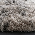 thumbnail image 3 of SAFAVIEH Iceland Wade Chevron Shag Area Rug, Cream/Grey, 4' x 4' Round, 3 of 7