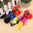 thumbnail image 3 of Farfi 4Pcs/Set Dog Cat Winter Warm Rain Boots Protective Pet Sports Anti-Slip Shoes (Yellow,2.56"*2.17"), 3 of 13