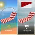 thumbnail image 2 of 72" ×21" Outdoor Chaise Lounge Cushion, 3" Thick High-Density Foam Fill, with Removable Headrest, Waterproof Fade Resistant, Replacement Cushion for Lawn Pool (Red White Stripes 2PCS), 2 of 8