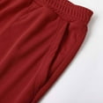 thumbnail image 6 of Lixiuxyad Baggy Wide Leg Pants Women Fashion Solid Comfortable Casual Slimming Mid Waist Sport Pants Red, 6 of 6
