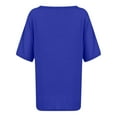 thumbnail image 5 of Timegard Womens Tops V Neck Short Sleeve Loose Blouse Summer Solid Color Casual Comfy Tops Basic Tee, 5 of 5