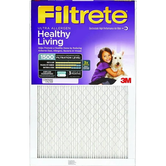 3M Air Filter Pleated 1500MPR - 16 x 20 x 1