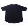thumbnail image 4 of Men Solid Slub Cotton Pleated Short Sleeve Slim Fit T Shirt, 4 of 5