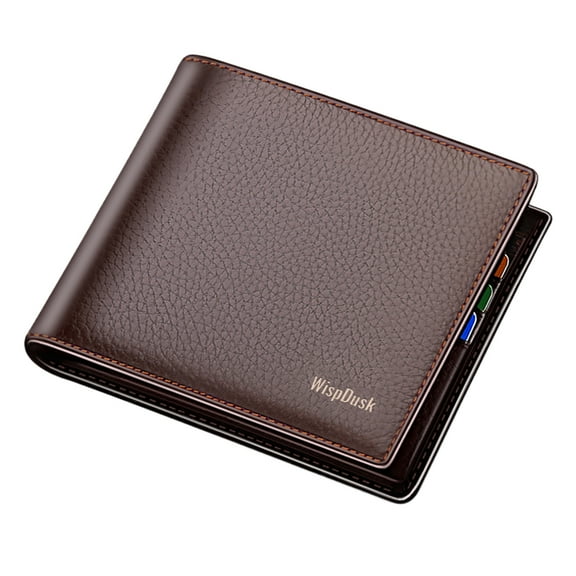 WispDusk Purses, Mens Wallet, Genuine Leather Slim Bifold Wallets