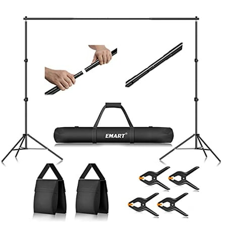 Emart Emart Photo Video Studio 10Ft Adjustable Background Stand Backdrop Support System Kit With Carry Bag Backdrop