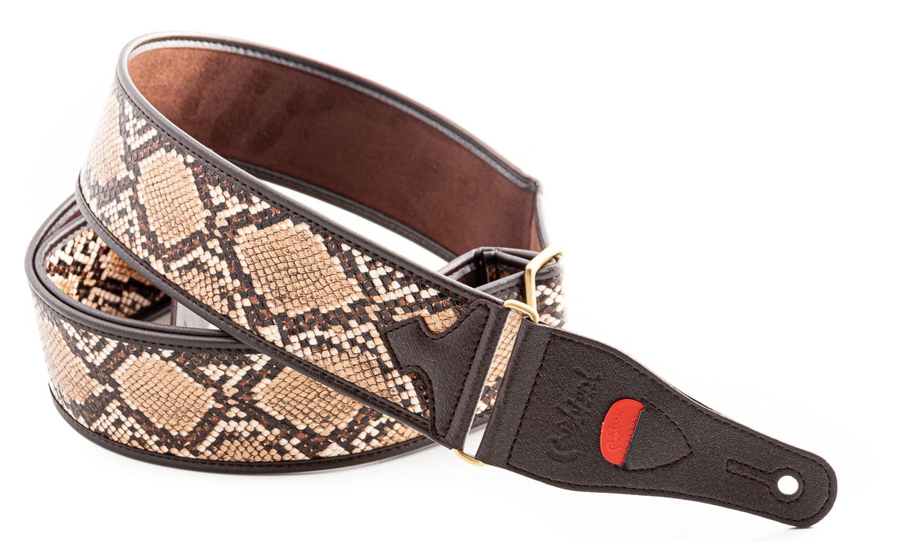RightOn! Straps Snake II Guitar Strap – Vegan Faux Leather Design