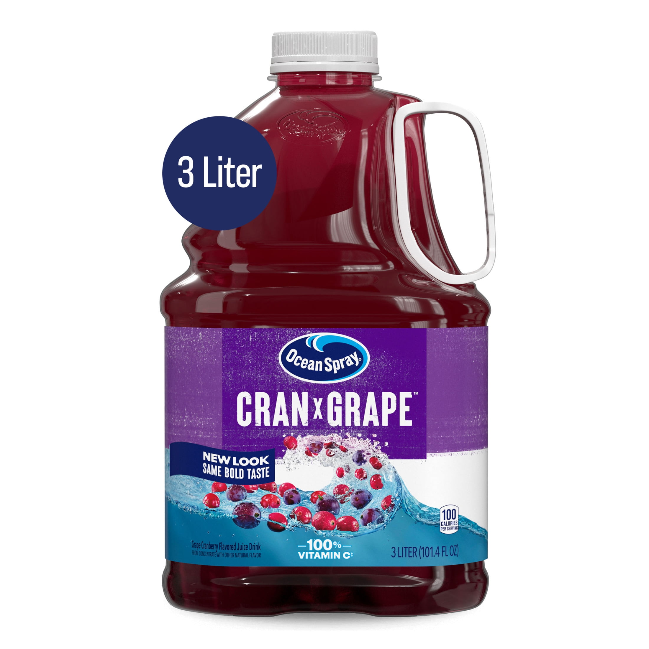 (3 pack) Ocean Spray® Cran-Grape® Cranberry Grape Juice Drink, 101.4 fl oz Bottle