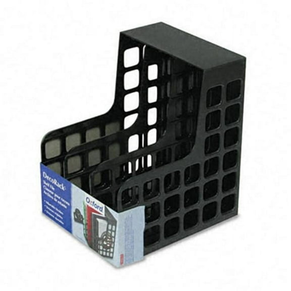 Esselte Pendaflex  DecoRack Plastic Magazine File with Two Snap-In Dividers - Black