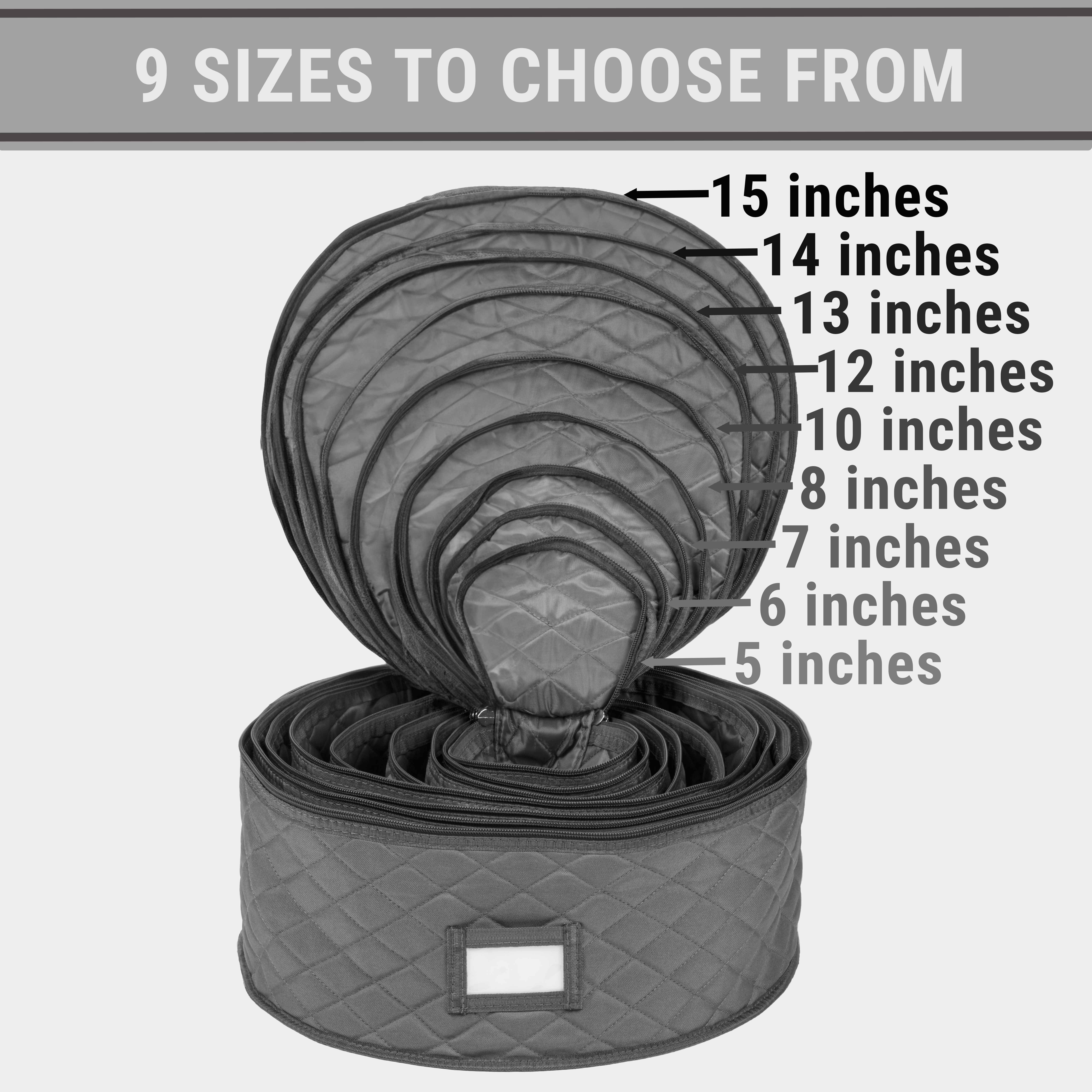 China Storage Container for Big Dinner Plate - 13" W x 7" H - Includes 12 Felt Dividers. Stackable with Padded Interior - Great for Big Plates and Charger Plates
