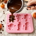 thumbnail image 4 of Halloween Shape Chocolate Baking Cake Mold, Silicone Non-Stick Pan for Muffin Cupcake & Jelly, Spooky Skull Pumpkin Ghost Design for Party Dessert, 4 of 7