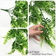 thumbnail image 5 of Monstera Leaves Artificial Hanging Vines 4 Pack, Fake Ivy Tropical Leafs Green Leaf Plants Greenery Faux Vine Ivy Rattan Ferns for Wedding Garden Home Hawaiian Part Outdoor Décor A, 5 of 5