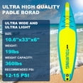 thumbnail image 2 of Inflatable Stand Up Paddle Board, with Adjustable Floating Paddles and Premium Paddle Board Accessories, Wide Stable Design, Non-Slip Comfort Deck for Youth & Adults, 2 of 7