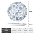 thumbnail image 2 of Wukai Retro ice blue snowflakes Print Decorative Plate for Display,Bone China Decorative Plate, Ceramic Dinner Plate with Stand, Vertical Ceramic Plate-8in, 2 of 6