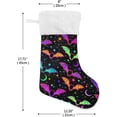 thumbnail image 2 of Coolnut Rainbow Bats Christmas Stockings Halloween Christmas Presonalized Large Stocking Sock, Set of 1 Xmas Party Winter Decor Candy Bag Family Holiday Gift, 17.7 Inch, 2 of 7