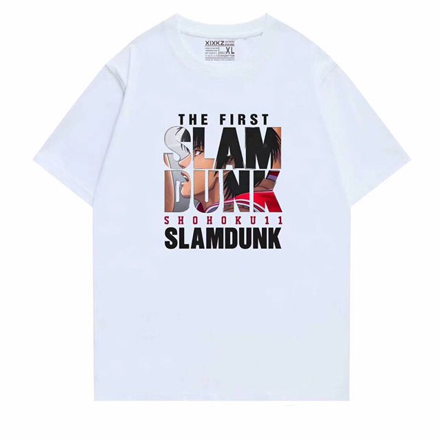 Camiseta de Anime Slam Dunk para hombre y mujer, camisa de Manga corta de gran tamaño, 100% algodón, Sakuragi, Hanamichi, Kaede, Rukawa, 2023 xuanjing unisex