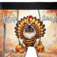 thumbnail image 4 of Happy Thanksgiving Ragdoll Turkey Costume Pumpkins Autumn Leaves All Over Print Boxer Briefs Underwear for Men Dad Cat Lover Kitten Owner Gifts Idea - 13014, 4 of 6