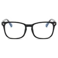 thumbnail image 3 of EeaseMX 2 monturas de gafas vintage creativas con protección contra la luz azul, monturas de gafas modernas (transparentes, negras), 3 of 8