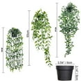 thumbnail image 2 of Pack de 3 plantas colgantes artificiales hojas de eucalipto con macetas, 2 of 5