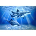 thumbnail image 1 of Tile Mural Bathroom Backsplash - Dolphin Journey - by Jeff Wilkie, 1 of 1