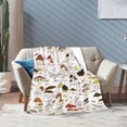 thumbnail image 2 of Mushroom Throw Blanket, Cute Retro Soft Warm Bed Bedding Blankets for Couch Bedroom Sofa Office, All Season Cozy Flannel Plush Blanket Girls Boys Gifts for Kids Teens Adults, 60"X50", 2 of 6