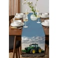 thumbnail image 4 of Farm Tractor Table Runner 36 Inches, Green Truck Country Rustic Field Harvester Bed Runner Dresser Scarves Tabletop for Indoor Outdoor Parties/Ceremony/Banquet, 13"x 36", 4 of 8