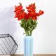 thumbnail image 2 of Ramo de flores de simulación de flor de amapola de maíz artificial para decoración del hogar (naranja rojo), 2 of 2
