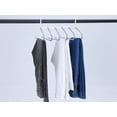 thumbnail image 6 of Unique Bargains Space Saving Non Slip Metal Pants Hangers 2 Pcs White, 6 of 6