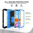 thumbnail image 3 of iPhone XR Case - Heavy Duty Hybrid Rugged Dual Layer Protective Shockproof Kickstand Cover with Ring Holder for Apple iPhone XR 6.1", B, 3 of 7