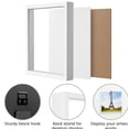 thumbnail image 5 of 12x16 Large Shadow Box Frame | Soft Linen & Push Pins Included  Polystyrene Glass Memory Display Case For Flowers Tickets Cherished 3d Items White, 5 of 6