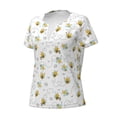 thumbnail image 2 of Naloa Bee Print T-Shirts Short Sleeve V Neck Tees for Women Fashion Tops Trendy Lightweight Soft Casual Summer Outfits Clothes, 2 of 5
