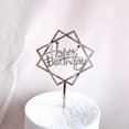 thumbnail image 4 of Decoración para tarta YONGSHENG 6 uds Feliz Cumpleaños Acrílico Oro rosa 16.00X9.80X0.20cm, 4 of 4