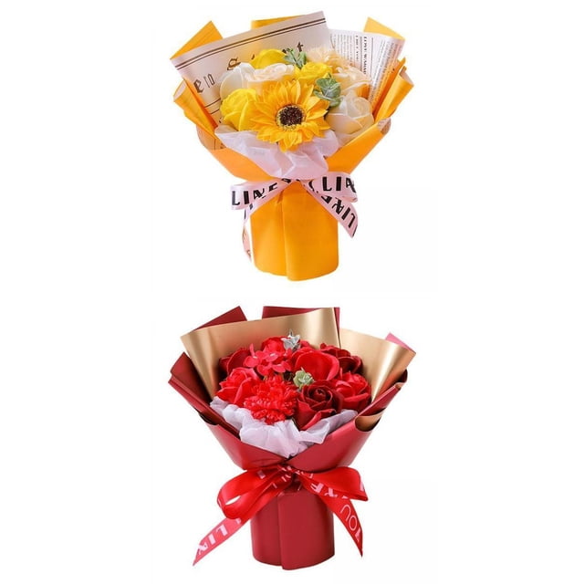 2 Piezas de Flores de Jabón Perfumado BLESIY para Cumpleaños Bodas Fiestas Hoteles