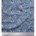 thumbnail image 1 of Soimoi Silk Fabric Dot,Butterfly & Floral Decor Fabric Printed Yard 42 Inch Wide, 1 of 1