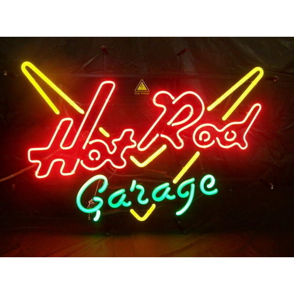 Queen Sense 17"x14" Hot Rods Garage Neon Sign Man Cave Handmade Neon Light 117HRGL