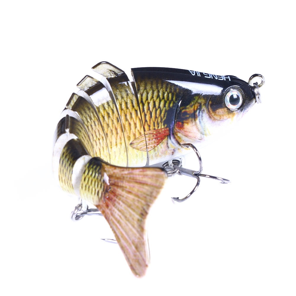 HENGJIA Fishing Lures 5pcs Multi Jointed Fish Fishing Kits Slow Sinking Lifelike Swimbait Freshwater and Saltwater for Trout Bass Lures, 3.93"/0.54oz