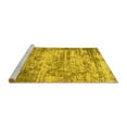 thumbnail image 2 of Ahgly Company Machine Washable Indoor Round Oriental Yellow Industrial Area Rugs, 3' Round, 2 of 4
