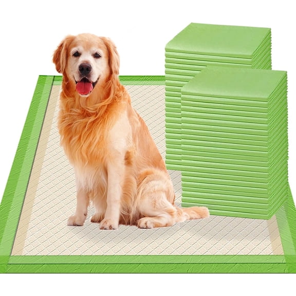 Nomipaw Dogs Pee Pads 10Pcs, 28x34in, 6 Layers Ultra Thick, ECO Polymer, Four-sided Edge Wrapping Training Pad