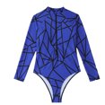 thumbnail image 4 of ibuvkizy Womens Swimsuits,Bathing Suit for Women,Fashion Women's Long Sleeve Print Bikini Swimsuit Swimwear Swimsuit Beachwear,Tankinis Swimsuits for Women One Piece Bathing Suit Clearance, 4 of 8