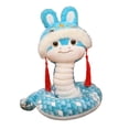 thumbnail image 4 of Juguete de peluche del año de la serpiente, muñeco de serpiente abrazable, lindo cojín de peluche de serpiente festiva. azul, 4 of 9