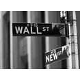 thumbnail image 2 of Frank, Assaf 14x11 Black Ornate Wood Framed with Double Matting Museum Art Print Titled - Wall street sign - New York city, 2 of 4