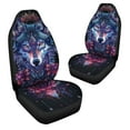 thumbnail image 3 of Chririnla Universal Purple Bohemian Wolf Print Front Seat Cover Set of 2, Washable Soft Seat Protector, Vehicle Seat Protector Car Covers for Auto Sedan SUV Truck Auto Accessories, 3 of 7