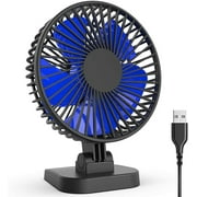 4 inch Mini Desk Fan Strong Airflow 3 Speeds USB Powered Cord Cooling Fan Office