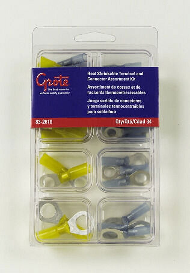 Grote 83-2610 Heat Shrink Kit - 34 Assorted Terminals & Connectors