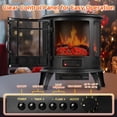 thumbnail image 4 of 25in Electric Fireplace Heater Stove - Infrared Heater with Realistic LED 3D Flames and Remote Contro, Fire Place Electric, Fake Freestanding Fireplace for Indoor Use, Timer, 750 | 1500W, 4 of 8
