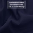 thumbnail image 3 of PiccoCasa 110GSM Brushed Microfiber Fitted Sheet with 16" Depth, Navy Blue Queen, 3 of 6