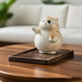 thumbnail image 4 of Handmade Ceramic Cat Incense Burner Aromatherapy Desktop Ornament For Zen Relaxation In Home Living Room Bedroom Study, 4 of 4
